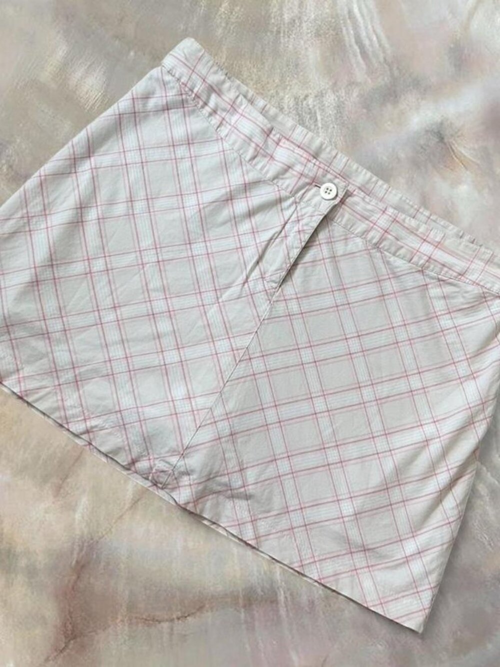 Y2K iangenis Pink & Cream Plaid Skort ⭐️  gorgeous 100% cotton mini